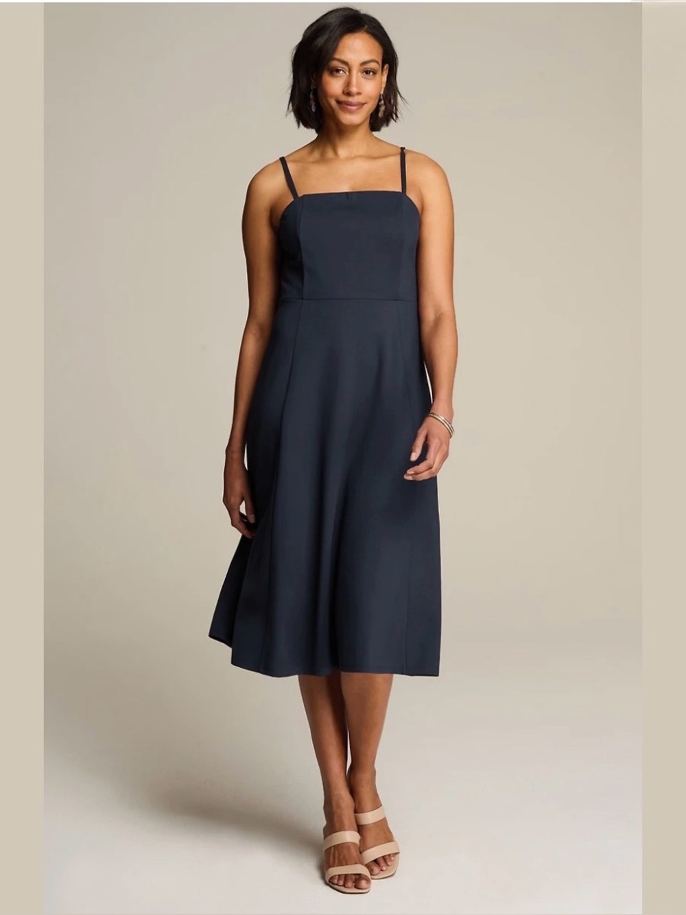 NWT J. Jill Wearever double-faced Jersey two-way navy dress